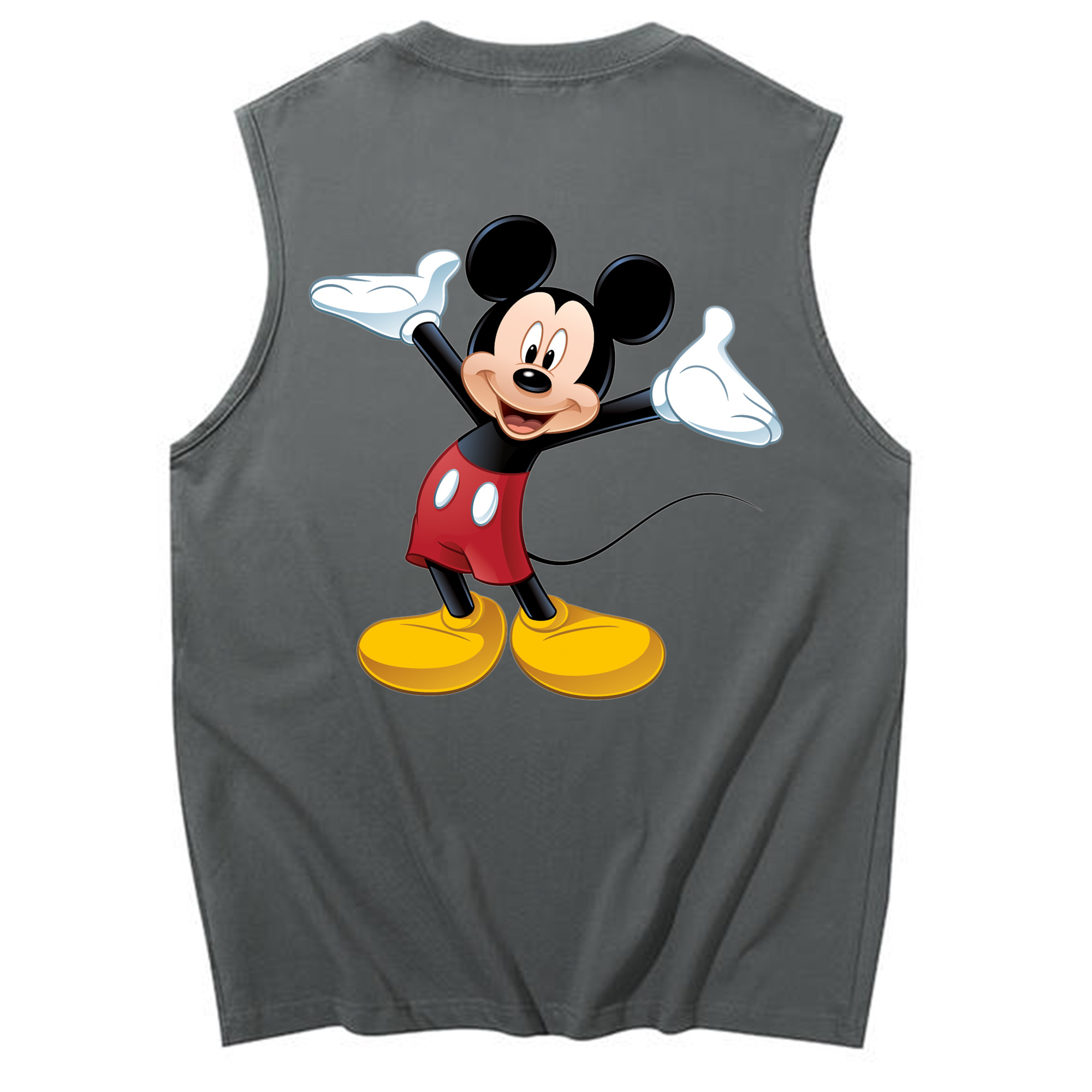 ミッキーマウス Mickey Mouse コットン100％タンクトップ（背面プリント）